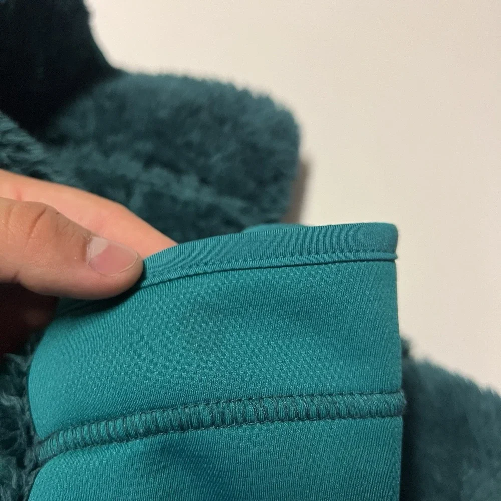Columbia Pearl Plush II Fleece Jacket Women's Size XL Green Fuzzy Full Zip Up